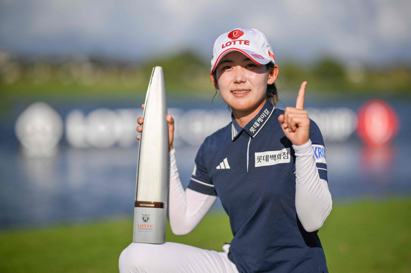 ‘KLPGA 대표 장타자’ <b>황유민</b>, <b>롯데 챔피언십 우승</b>…LPGA 투어 직행