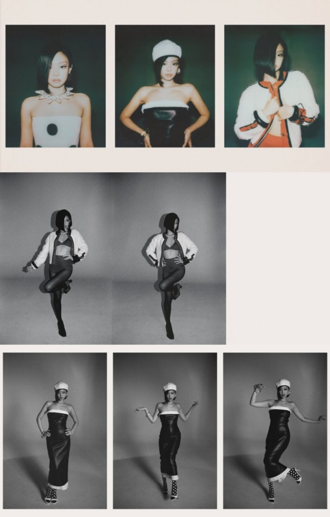 جيني بفستان نقاط أحمر وأبيض، موك اب كلاسيكي من الستينات