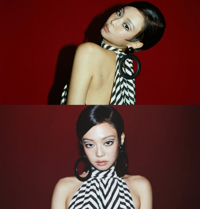 جيني بإطلالة ستينات كاملة، صورة عامة لكل التفاصيل