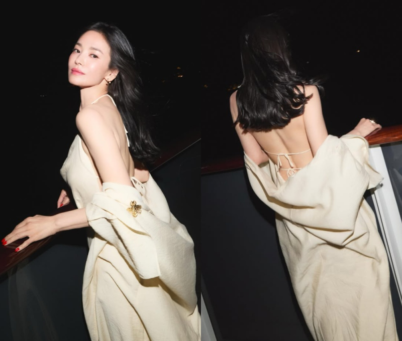 송혜교, 과감한 백리스 드레스도 품격 있게…독보적 아우라 [IS하이컷]