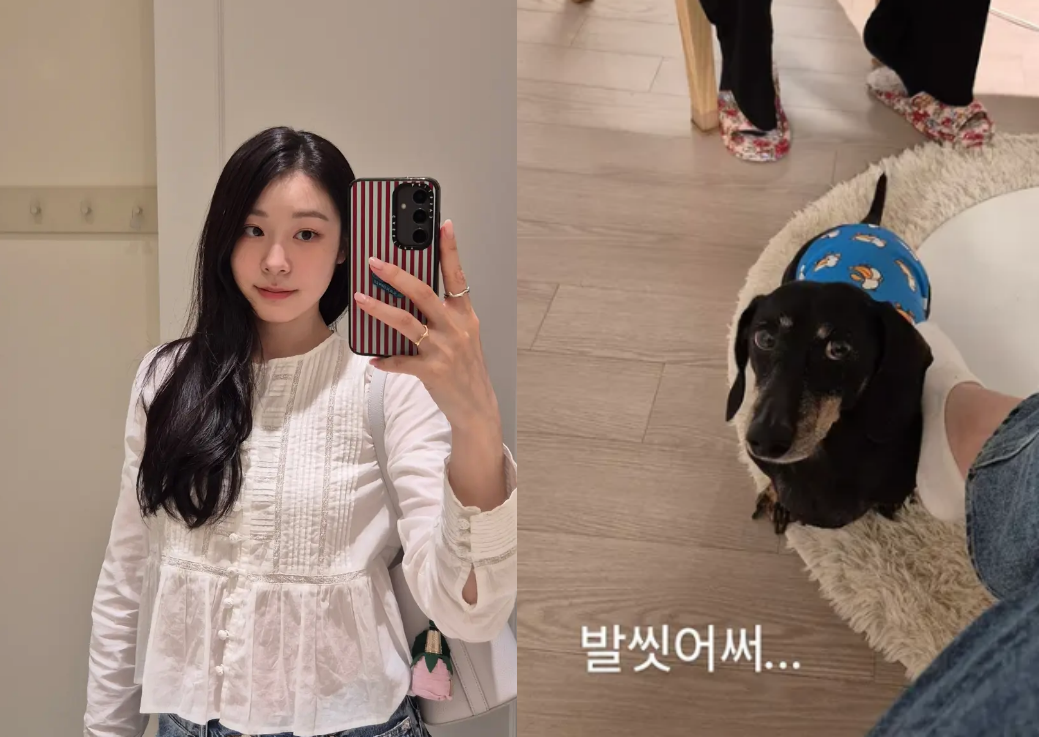 <b>김연아</b>, 강아지 ‘발 쓰담’ 영상 슬슬 끓자…“발 씻었어” 다급 해명