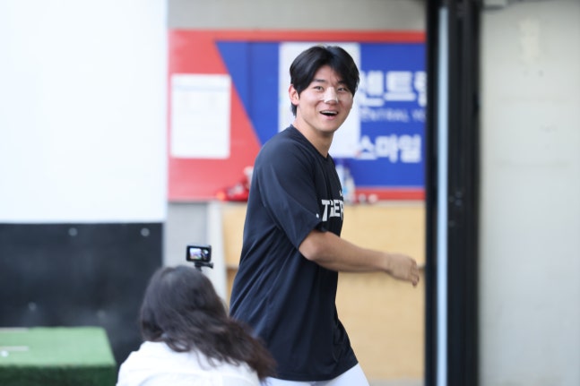 심재학 KIA 단장에 따르면 김도영은 안면 마스크가 아닌 보호대만 착용한 뒤 경기에 뛸 가능성이 높다. KIA 제공
