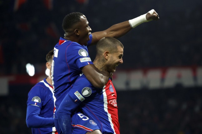 PSG 선수들이 기뻐하는 모습. 사진=EPA 연합뉴스