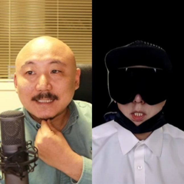 チュ・ホミンとYouTuberのプッカを並べた画像
