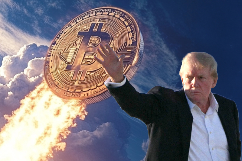 美國總統唐納德·特朗普（Donald Trump）和比特幣形象（通用圖像=中途旅程）＆LT;