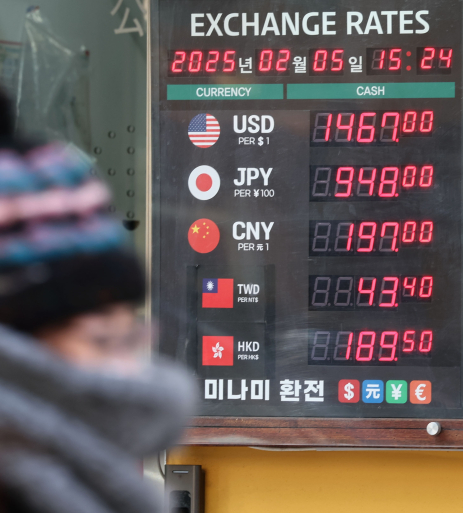 서울 명동의 한 환전소 모습.[사진 연합뉴스]
