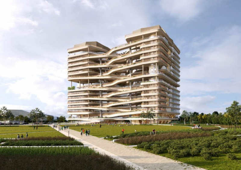 하나금융그룹 인천 청라국제도시 3단계 헤드쿼터(HQ) 조감도. [사진 하나금융]