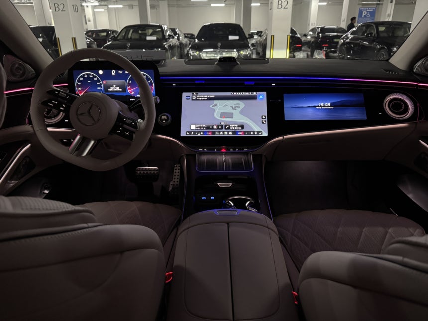 더 뉴 메르세데스-벤츠 S 450 4MATIC Long AMG Line 실내 모습. [사진 박세진 기자]