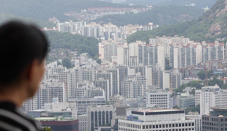 서울 남산에서 바라본 아파트 밀집 지역. 뉴시스