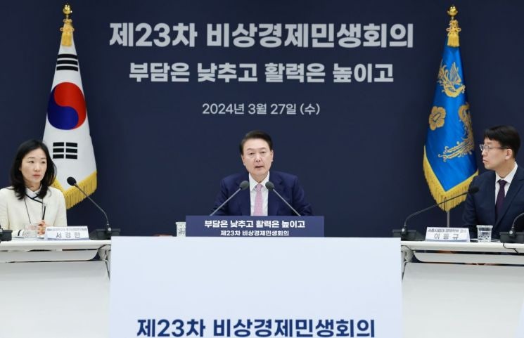 尹 "'그림자 조세' 부담금 18개 폐지…<b>규제</b> 263건 2년 적용 <b>유예</b>"(종합)