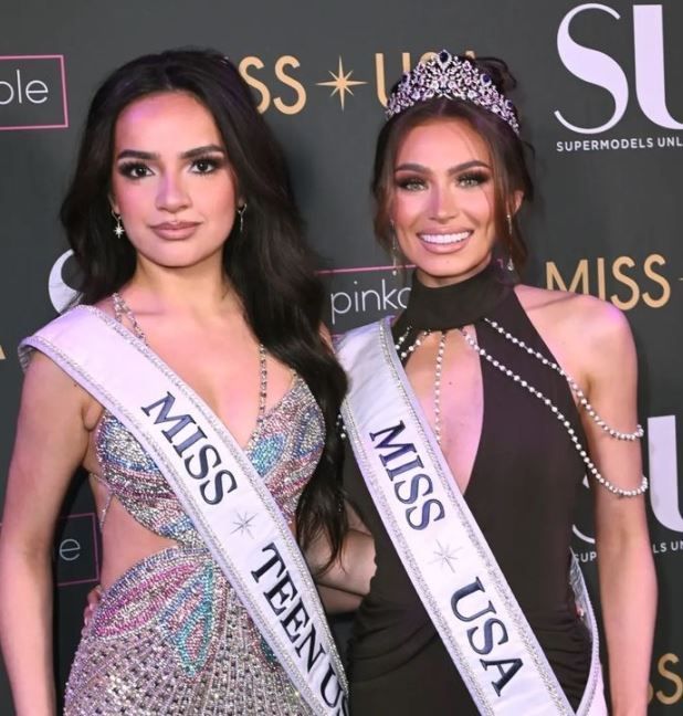 Miss USA winner Nelia Voight (right) and Miss Teen USA winner Umasophia Stribastaba [Image source=new york post home page capture]