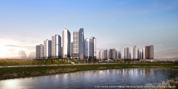 Perspective view of 'The Sharp Tangjeong Infinity City Phase 3' / Image provided by POSCO E&C