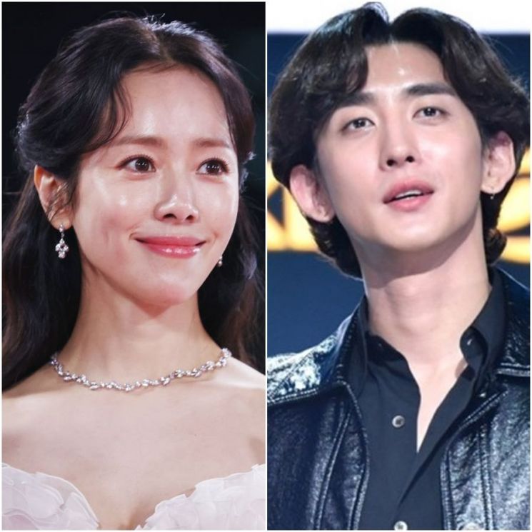 배우 한지민(왼쪽) 최정훈. 연합뉴스