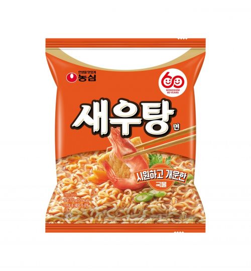 농심 새우탕면 제품 이미지. 농심