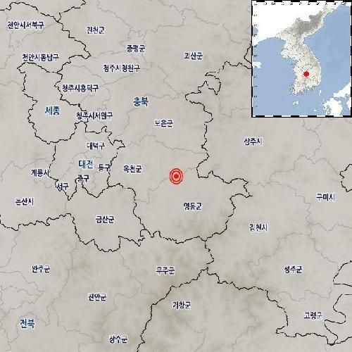 지진 발생 지역. 기상청