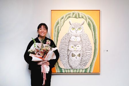 Kang Da-yeon, winner of the grand prize at the 2025 JW Art Awards. JW Pharmaceutical