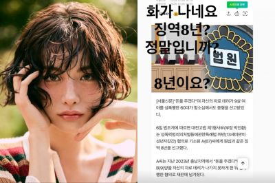 가수 겸 배우 나나(왼쪽)가 아동 성폭력 사건 판결에 대해 비판한 게시물. 나나 인스타그램 캡처