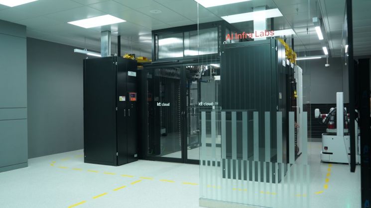 KT클라우드의 AI 이노베이션 센터에 구현된 AI 인프라 랩.KT클라우드 제공