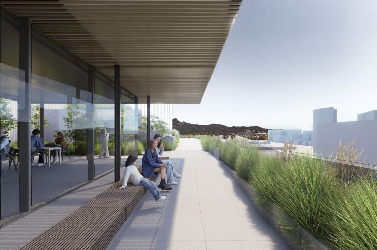 세종문화회관 옥상 개방 사업의 설계 공모 최종 당선작.서울시