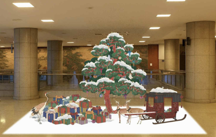 크리스마스트리로 변신한 조선 시대 궁중 회화 십장생도