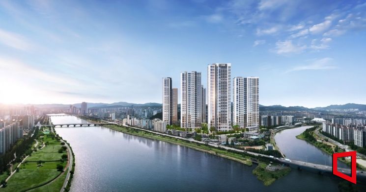 Perspective view of Ulsan Taehwa River I-Park. Provided by HDC Hyundai Development Company