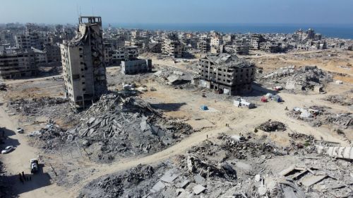 전쟁으로 파괴된 가자시티 전경.로이터연합뉴스