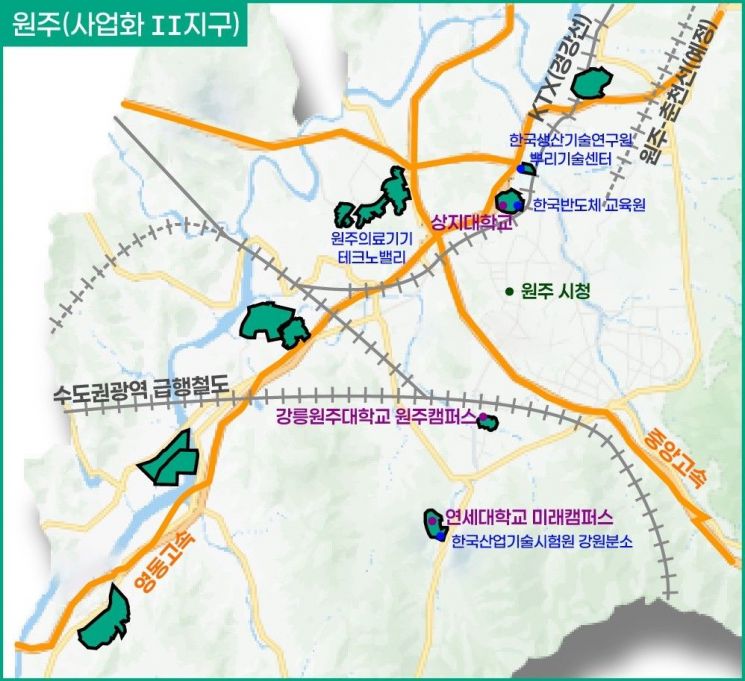 지정 위치도(사업화 지구).강원도 제공