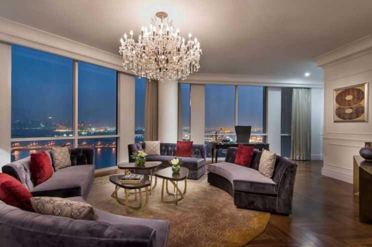 '더 리츠칼튼 도하' 룸 내부.더 리츠칼튼