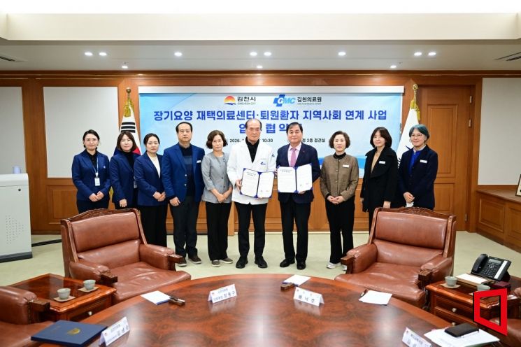 김천시↔김천의료원 재택의료센터·퇴원환자 연계 업무협약 체결
