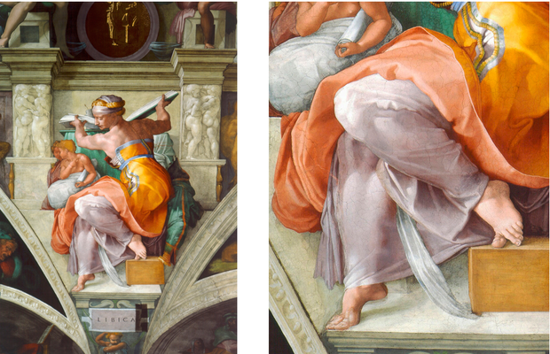 바티칸 시스티나 대성당 천장화에 있는 '리비아의 예언자'. 크리스티