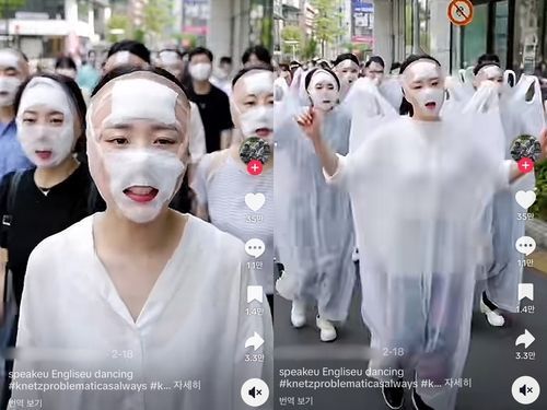 한국을 조롱하는 내용을 담은 인공지능(AI) 생성 영상을 게재한 해외 누리꾼. 틱톡 캡처