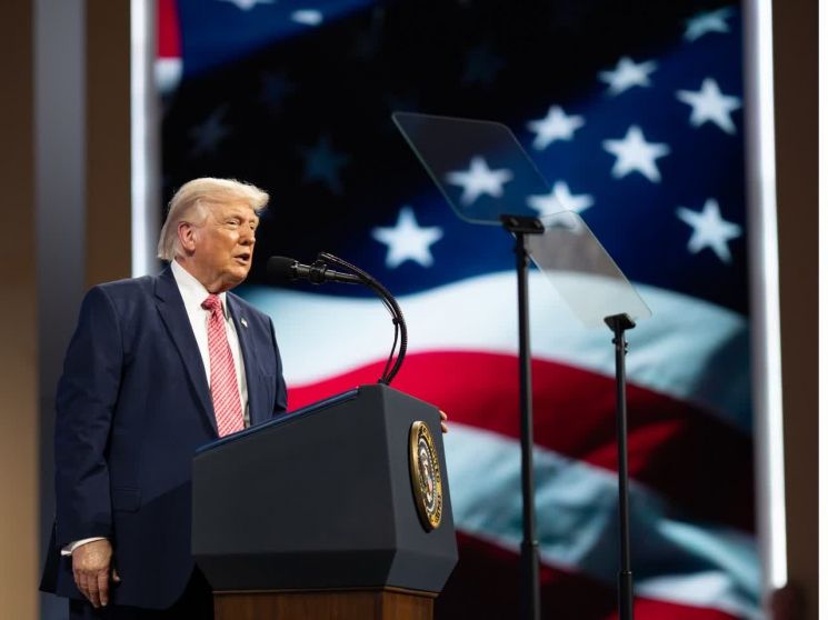 도널트 트럼프 미국 대통령. 백악관