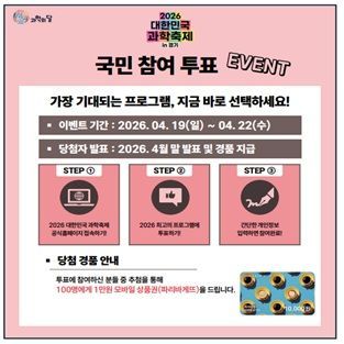 기대되는 프로그램 투표 예시화면. 과기정통부 제공