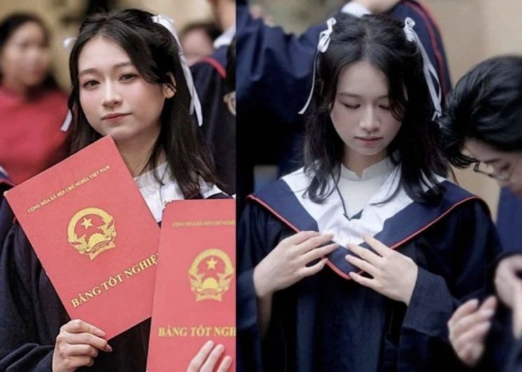 하노이사범대 부설 영재고 학생 호앙 흐엉 장. 베트남 노동총연맹 기관지 '라오둥'