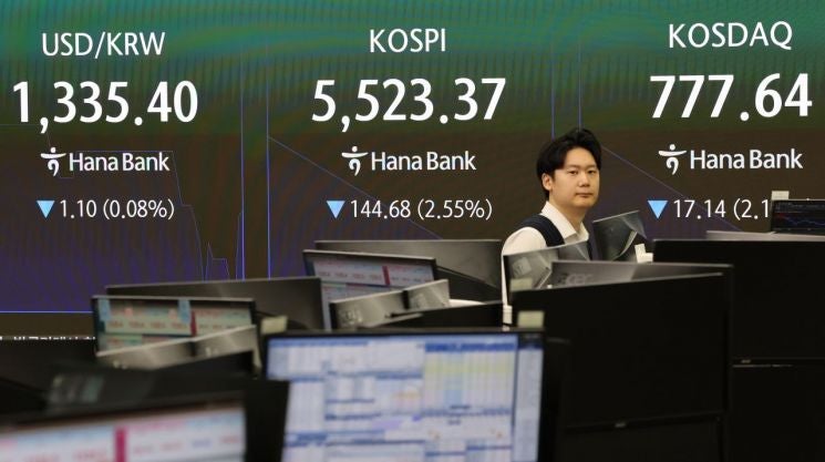 "외국인 매도 폭탄" 거듭된 폭락에…코스피, 이달 <b>세계 증시</b> '꼴찌'
