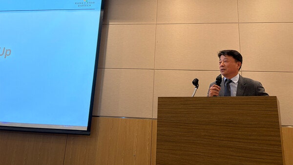 나종천 강스템바이오텍 대표 "경쟁사와 차별점은 구조개선" [현장+]