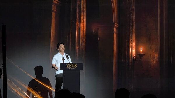 김대훤 에이버튼 대표가 발표를 하고 있다./사진=최이담 기자