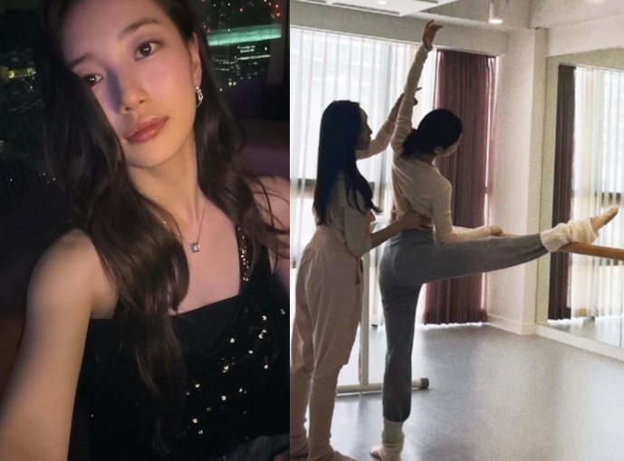 수지가 발레를 하고 있는 모습.[사진=수지 SNS]