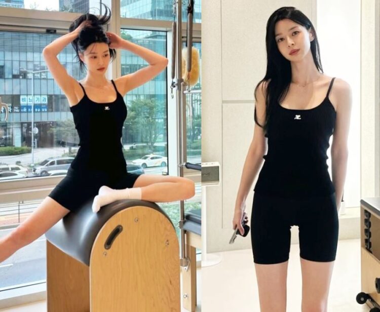 권나라가 필라테스를 하고있다. 사진=권나라 인스타그램