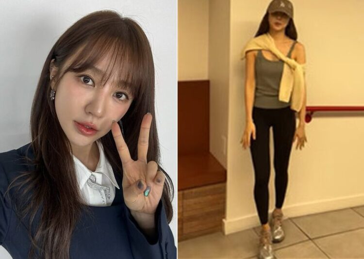 배우 윤은혜가 여전히 늘씬한 모습의 근황을 공개했다. 사진='윤은혜의 EUNHYELOGIN'