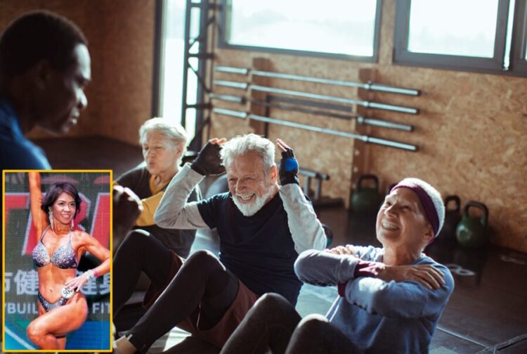 대만의 70대 여성이 보디빌딩 대회에서 근육질 몸매를 선보이며 온라인에서 화제를 모으고 있다.그는 운동을 시작하기에 늦은 때란 없다고 강조했다.배경사진=게티이미지뱅크 / 좌측 하단 사진=SNS