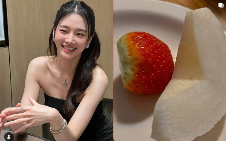 배우 박규영은 비타민과 수분이 풍부한 과일로 매끈하고 촉촉한 피부를 유지했다.사진=박규영 소셜미디어