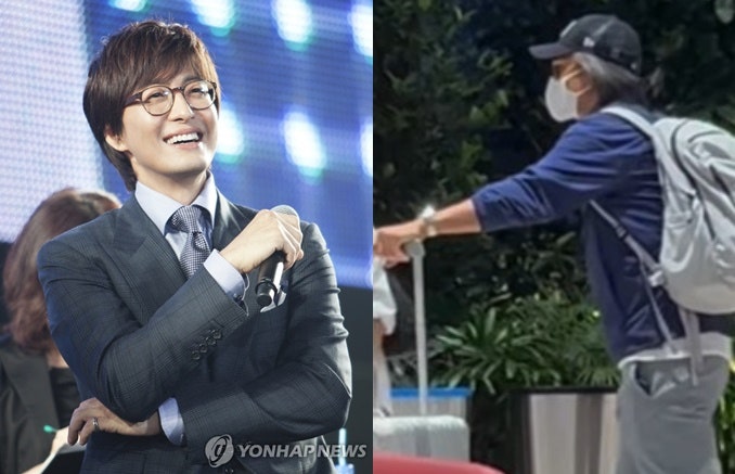 53세 <b>배용준</b>, ‘백발의 욘사마’ 포착…그레이 헤어가 대세?