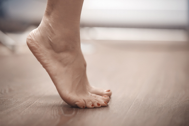 집에서 발뒤꿈치를 들었다 내리는 동작을 꾸준히 하면 종아리 근력 강화,혈당 관리에 도움이 된다,<a href=