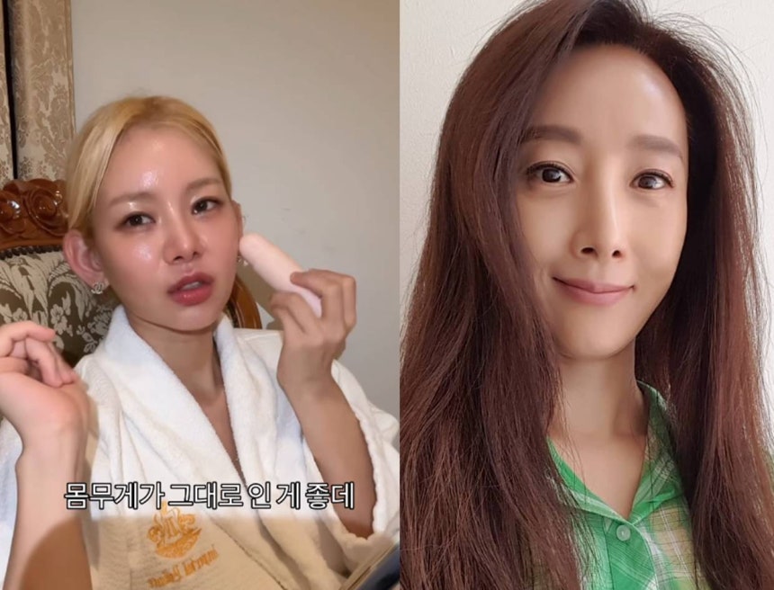 코미디언 맹승지(좌)가 배우 도지원(우)을 언급하며 급격한 체중 변화를 피하겠다고 다짐했다.사진=맹승지 인스타그램/도지원 인스타그램