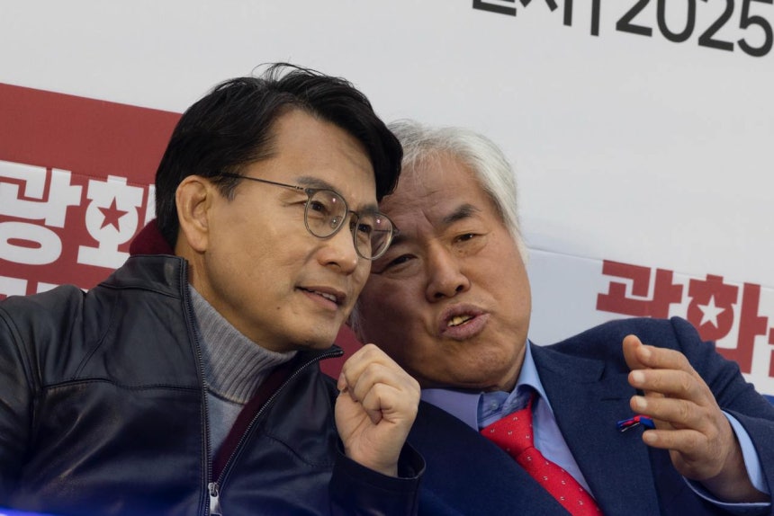 국민의힘 윤상현 의원과 전광훈 목사. ©시사IN 이명익