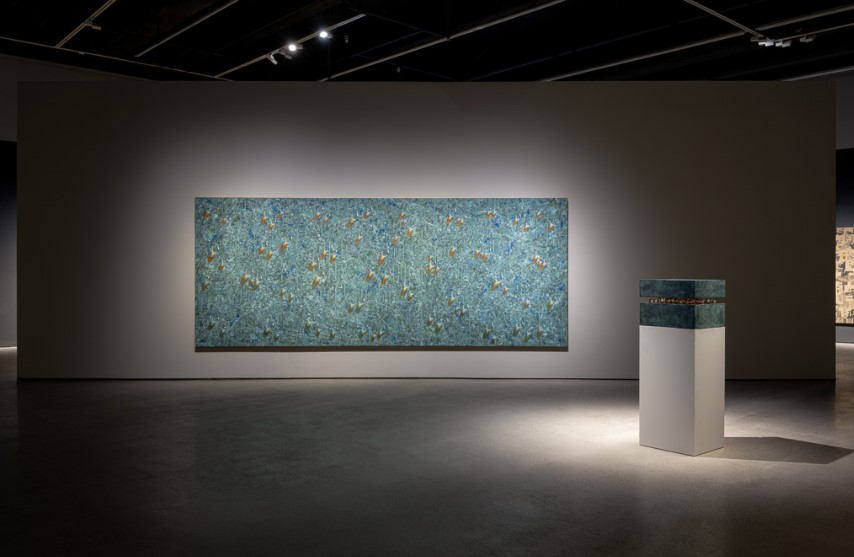 국립현대미술관 김창열 회고전 전시 전경. 일반에 처음 공개되는 작품들이다. ⓒ국립현대미술관 제공