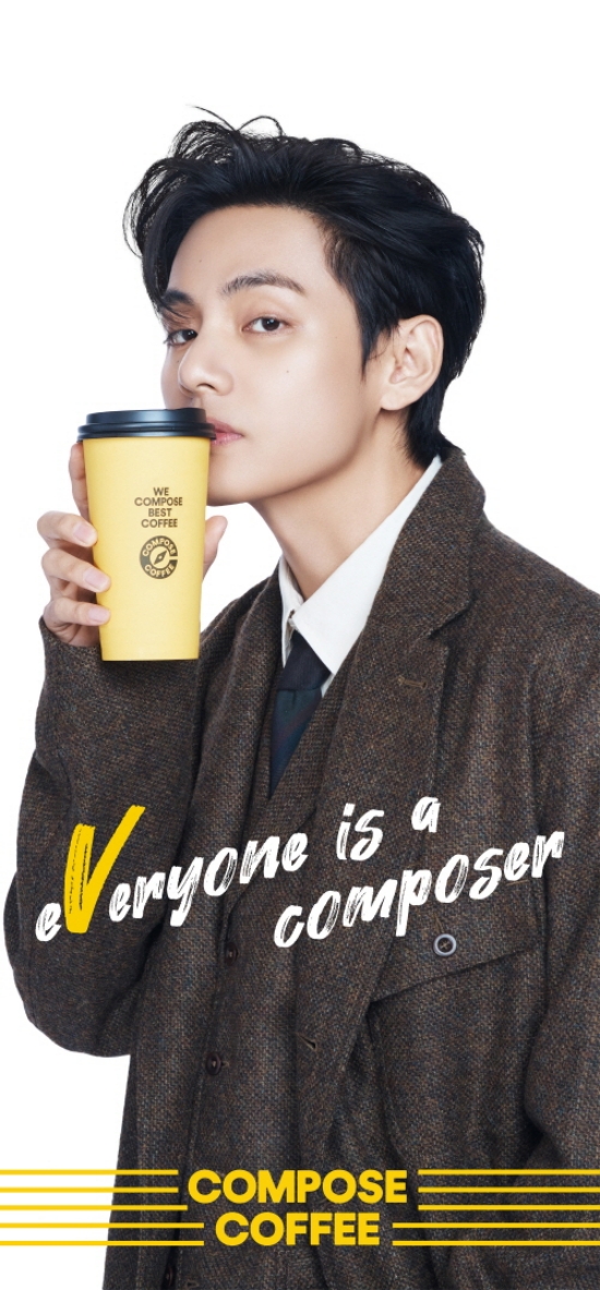 大人気新品 BTS V、COMPOSE COFFEEの顔になった「21世紀ポップアイコン アイドル