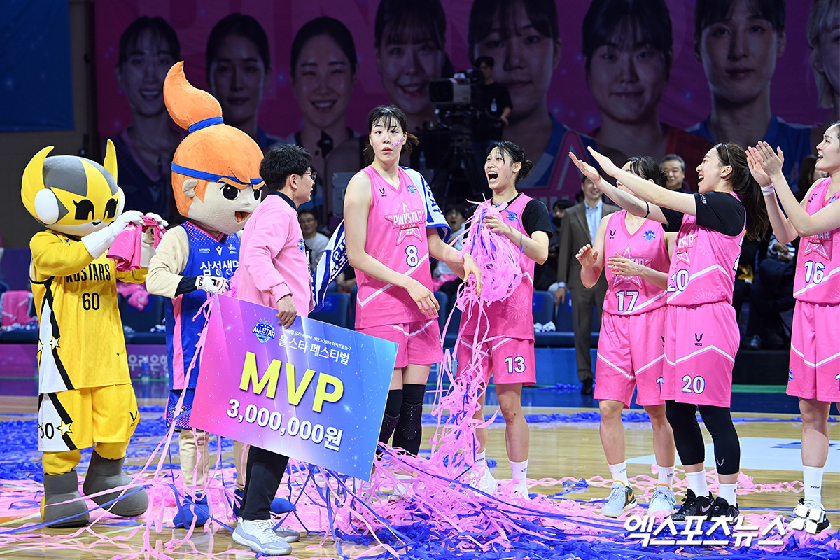 'MVP' <b>박지수</b> "정규리그서도 덩크슛 시도해 볼게요!" [WKBL <b>올스타전</b>]