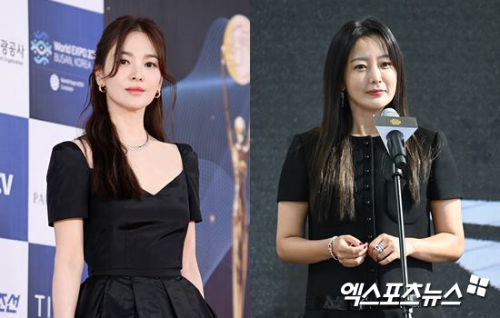 예쁜 사람들끼리 친하네…<b>송혜교</b>·<b>김희선</b> 남다른 <b>우정</b> "울 핵요" [엑's 이...